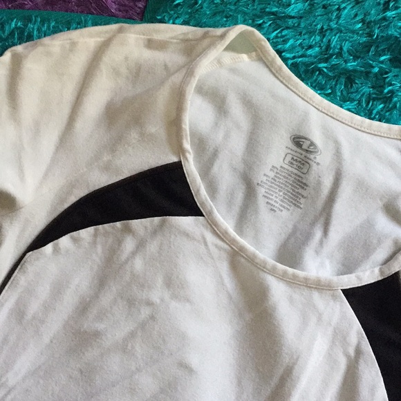 White fitted workout top - Picture 2 of 6